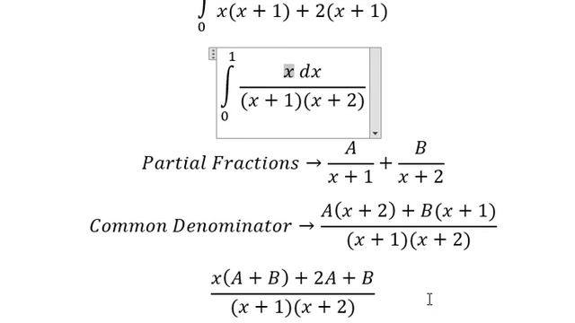 Calculus Help: Integral from 0 to 1 (x dx)/(x^2+3x+2) - Integration by partial fractions - Techniqu смотреть онлайн