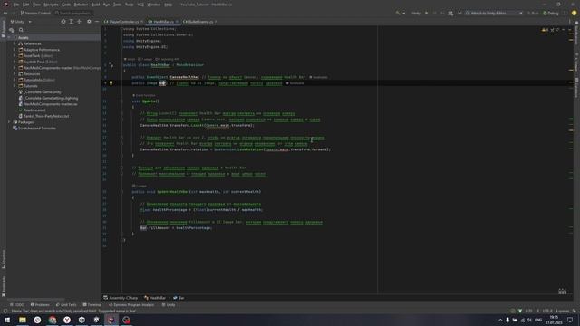 Создание Health Bar с использованием Canvas в Unity 3d (урок 18) смотреть онлайн