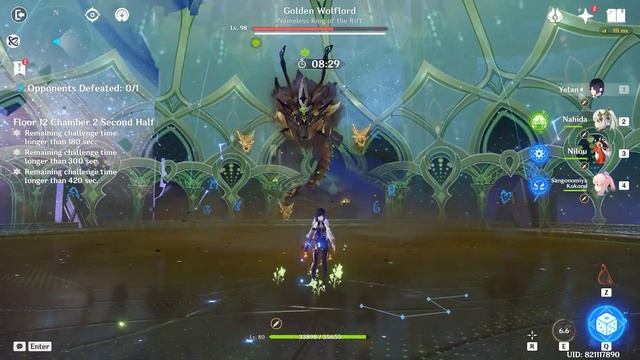 Genshin Impact - Ganyu Reverse melt & Nahida Nilou Bloom | Spiral Abyss 3.3 Floor 12 | 9 Stars смотреть онлайн
