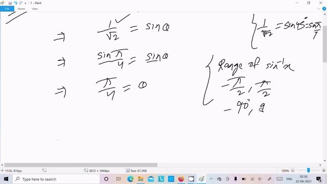 Find principal value of sin⁻¹(1/√2) смотреть онлайн