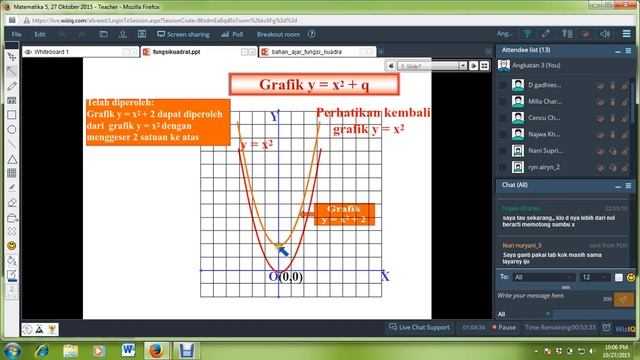 Matematika Angkatan 3 Semester 2 Pertemuan 6 Selasa 27 Oktober 2015 KPC 2015 2016