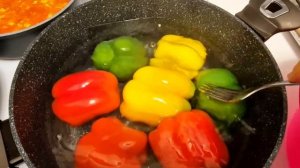 Вкусней рецепта нет! Квашеный перец  фаршированный  капустой..