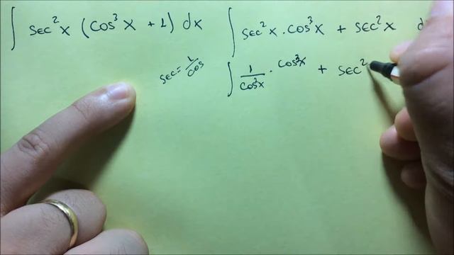 Integral Sec^2 (x) . [ Cos^3 (x) + 1 ] dx смотреть онлайн