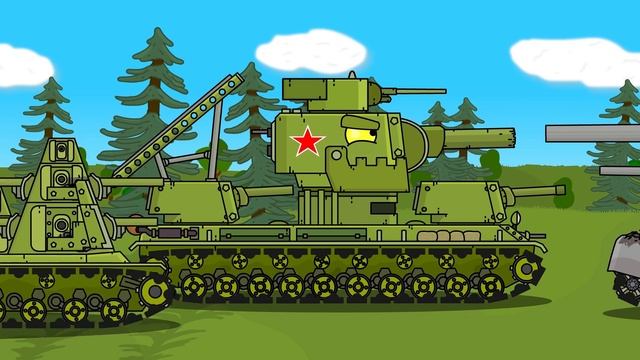 Немецкий монстр Ратте и Дора Vs кв-44 и кв-6 - Мультики про танки смотреть онлайн