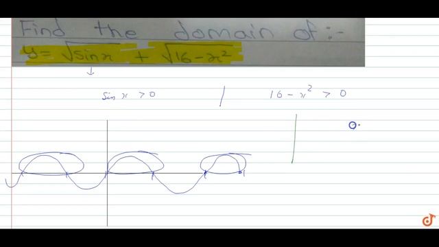 Find the domain of `y=sqrtsinx+sqrt[16-x^2]` смотреть онлайн