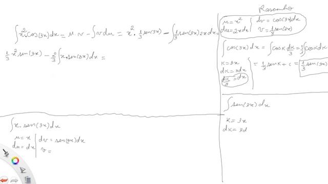 Integral por partes (Integral de x^2.cos(3x)dx) смотреть онлайн