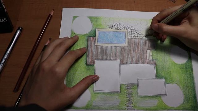 Planta arquitectónica a mano alzada | Lapices de colores смотреть онлайн