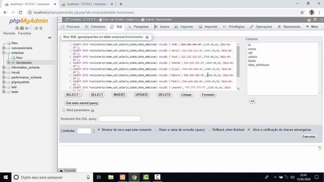 Aula 34 - Mysql (INSERT, UPDATE e DELETE) смотреть онлайн