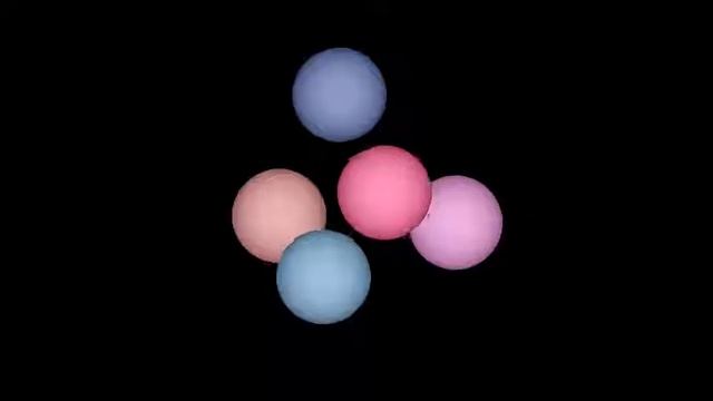 5-balls-multicolor. Rotation in four-dimensional space. 4D. Fourth dimension. Hyperspace. смотреть онлайн
