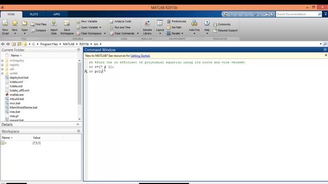 matlab finding roots of polynomial equation and vice versa смотреть онлайн