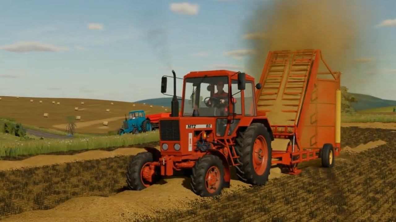 МТЗ-82 Уборка соломы fs22 смотреть онлайн