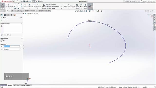 Solidworks Spline Command Basic Tutorial смотреть онлайн