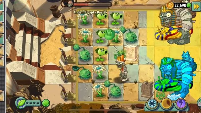 Прошел последний уровень в локации «Древний Египет» в PvZ2 смотреть онлайн