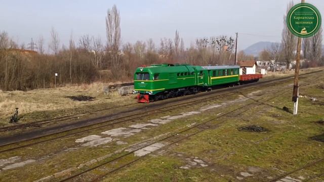 Маневри ТУ2-034 по депо в Берегово. Боржавська вузькоколійка 750 мм. Лютий 2021 року. смотреть онлайн