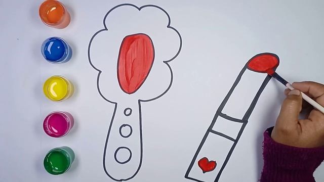 Bolalar uchun lab bo'yog'i chizish/Drawing for children/Рисунок помада губная для детей смотреть онлайн