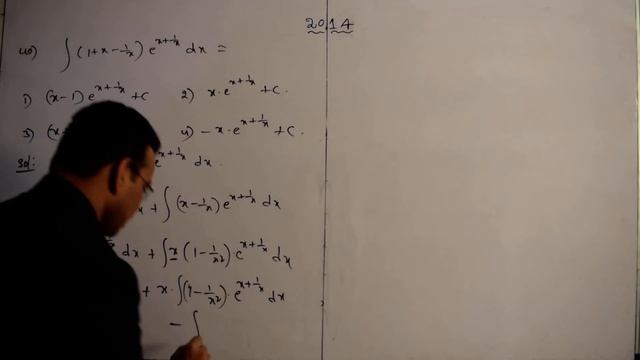 The integral ∫〖(1+x-1/x) e^(x+1/x) dx〗 is equal to | IIT JEE Mains-2014 | Mathematics смотреть онлайн
