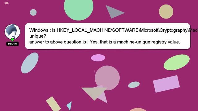 Windows : Is HKEY_LOCAL_MACHINE\SOFTWARE\Microsoft\Cryptography\MachineGuid Unique?
