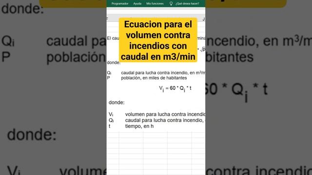 Ecuacion para el volumen contra incendios con caudal en m3/min смотреть онлайн