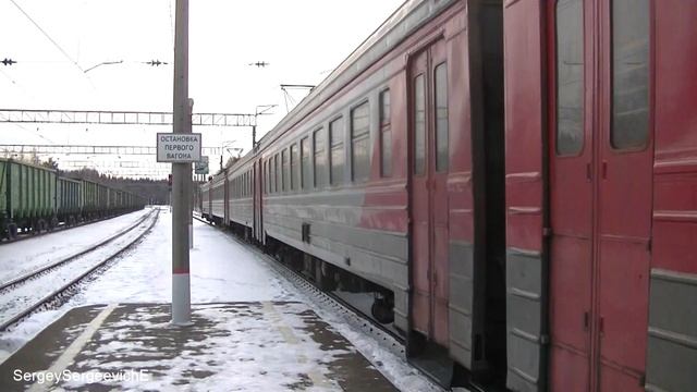Электропоезд ЭР2Р-7080 станция Манихино-2 смотреть онлайн