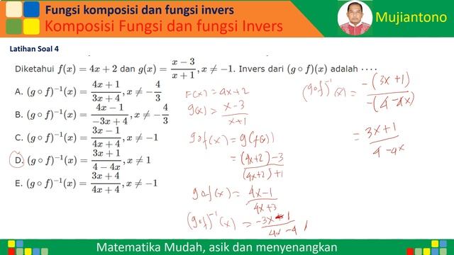 6 Komposisi Fungsi dan fungsi Invers смотреть онлайн