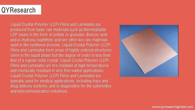 QYResearch: The Liquid Crystal Polymer (LCP) Films and Laminates sales reached about 9050 MT in 201 смотреть онлайн