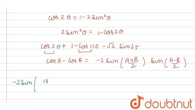 Exact value of cos 20^0+2sin^2\\ \\ 55^0-sqrt(2)sin65^0\\ \nis-\na.1\nb. 1/(sqrt(2))\nc.sqrt(2)\... смотреть онлайн