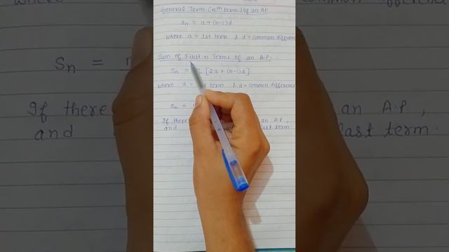 formula of nth term and Sn sum of first n terms of A.P. series смотреть онлайн