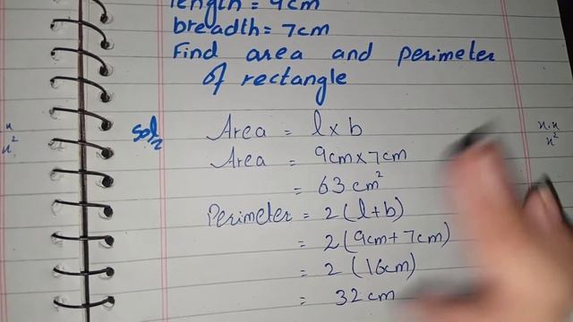 What is Area and Perimeter Formula? | length=9cm | Breadth=7cm | Area and Perimeter of Rectangle смотреть онлайн
