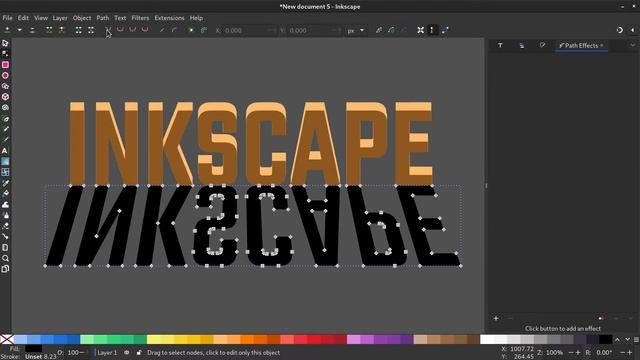 Create a Text Shadow Effect in Inkscape | Tutorial смотреть онлайн