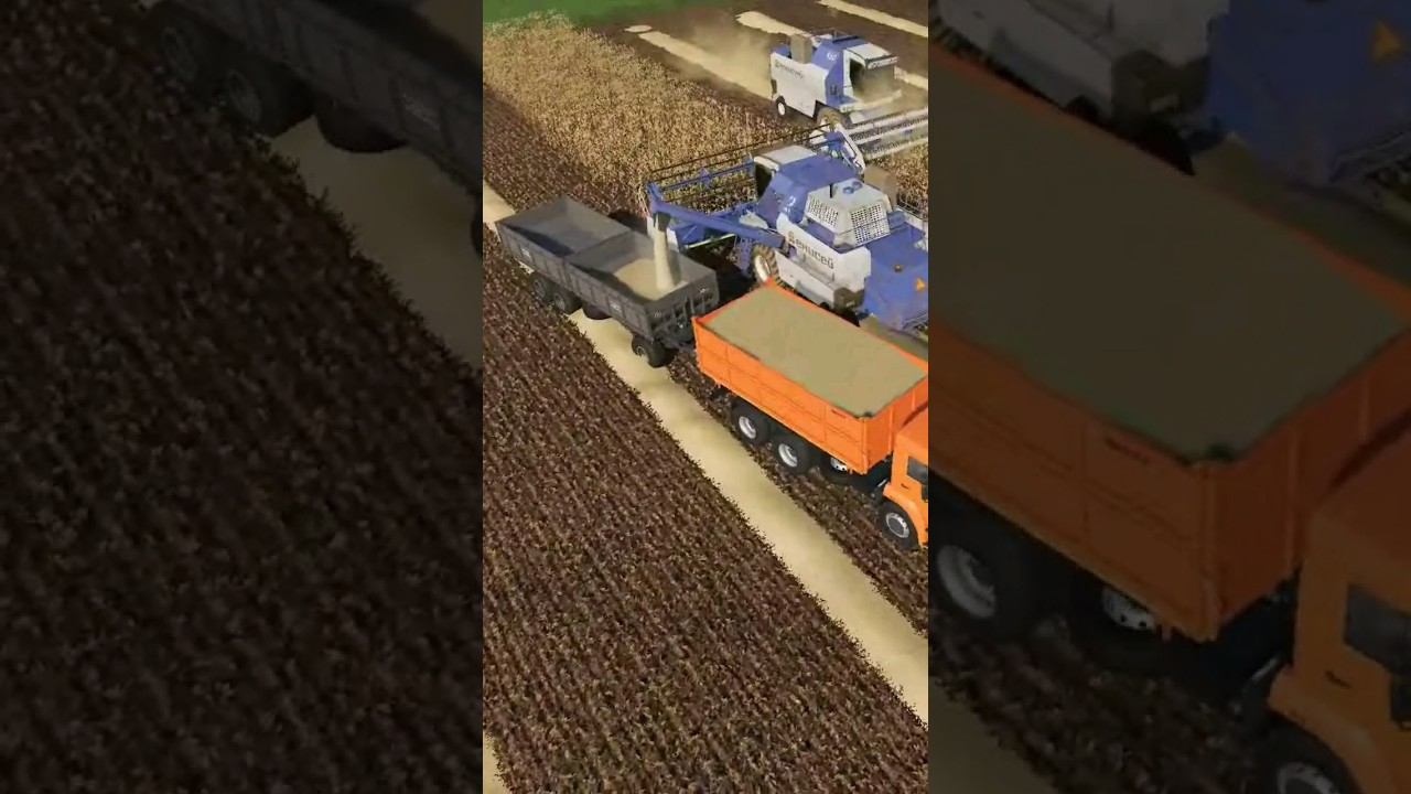 КАМАЗ с телегой от кировца. смотреть онлайн