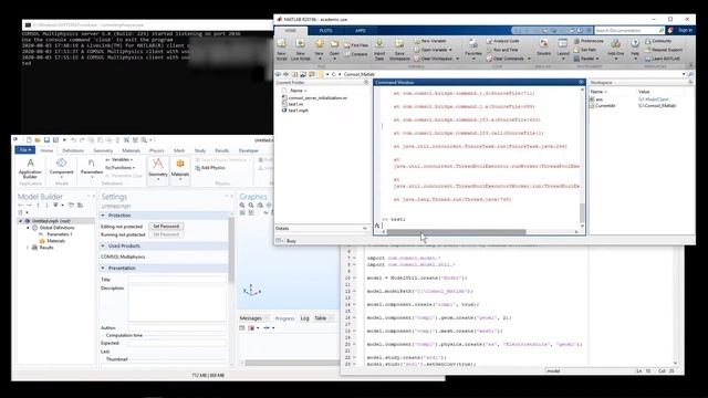 How to connect MATLAB to COMSOL ... ( Part 2: establishing connection to COMSOL server ) смотреть онлайн