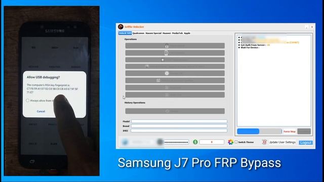 Samsung J7 Pro (SM-J730F) FRP Bypass with Griffin Unlocker смотреть онлайн