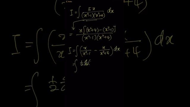 ∫5x/((x² - 1)(x² + 4)) dx. Fast solution of integral calculus problem without using substitution. смотреть онлайн