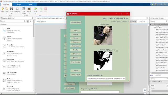 Image Processing Tool Demo MATLAB AppDesigner смотреть онлайн
