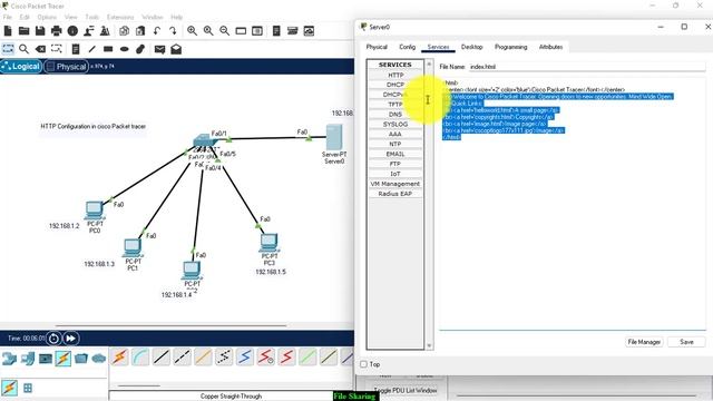 How to create a HTTP Server Configuration In Cisco Packet Tracer in bangla tutorial... смотреть онлайн