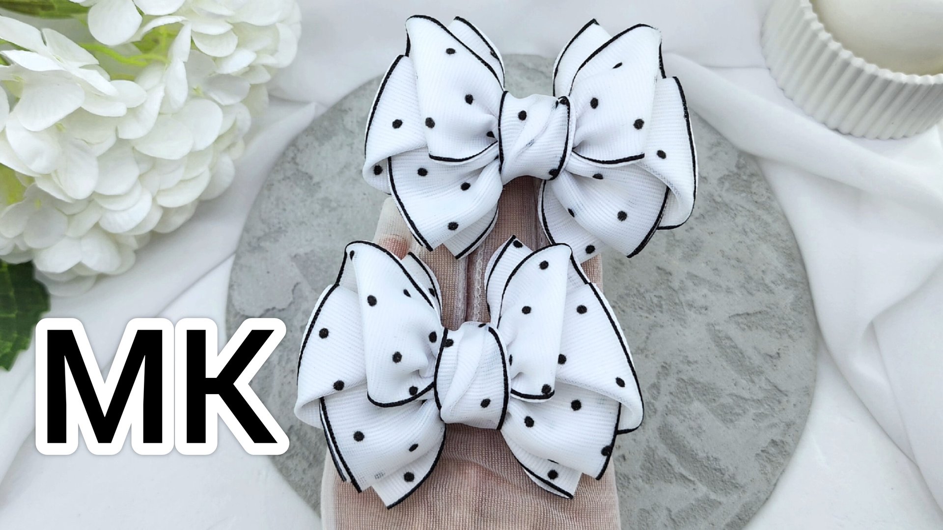 МК Белые банты /МК школьные бантики / Бантики из органзы /Бантики из лент / Бесплатный МК бантики смотреть онлайн