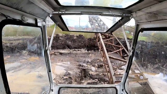Драглайн ЭО-3211.Как далеко можно закинуть ковш? смотреть онлайн
