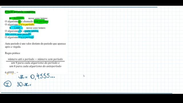 9 Fração geratriz simples e composta смотреть онлайн