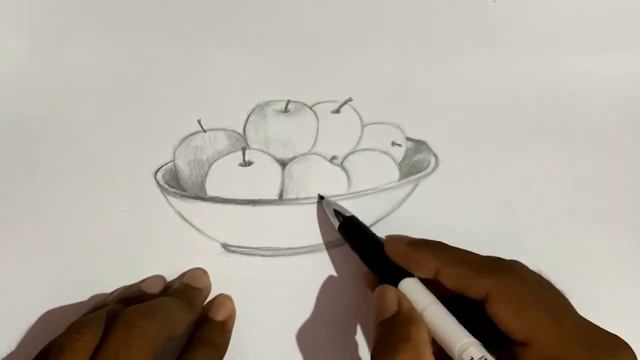 How to draw a Bowl of Apples - Pencil Drawing - Time Laps video смотреть онлайн