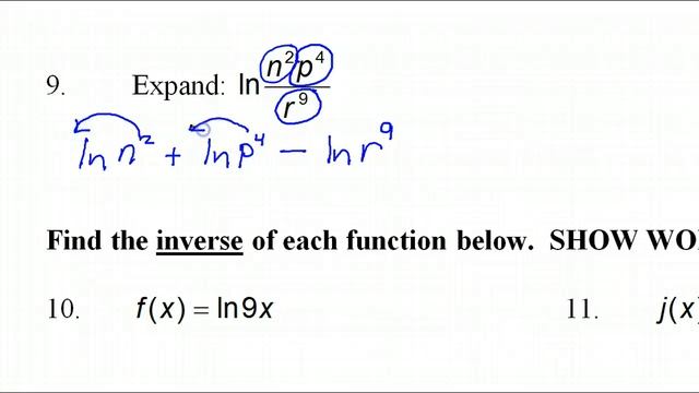 Test D Part 1 Exponential and Logarithmic Review смотреть онлайн
