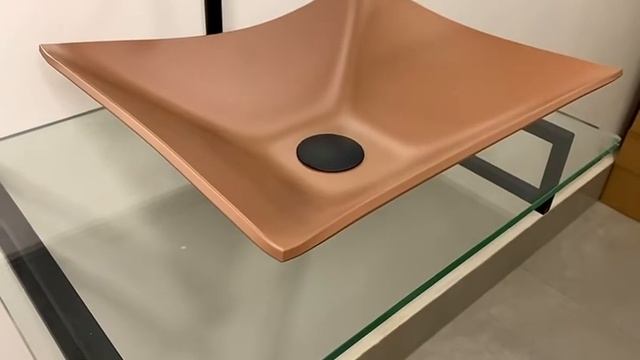 Gabinete Prisma 57cm + Cuba Retangular Marrom Matte смотреть онлайн