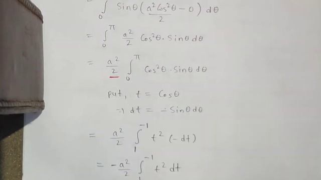 Double Integral of rSinx dr dx form 0 to π and 0 to aCosx | Double Integral in polar function смотреть онлайн