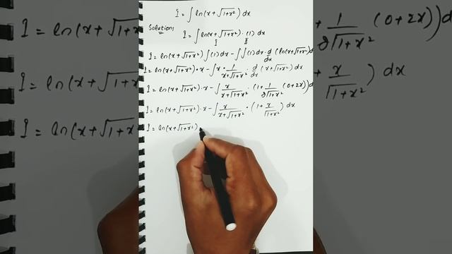 Integral of Ln(x+(1+x^2)^1/2) || Integral by parts смотреть онлайн