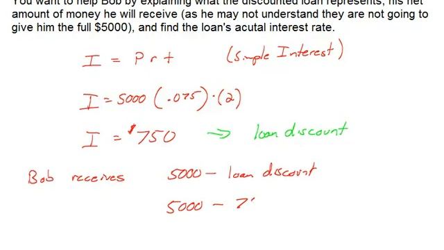 Calculate the loan discount amount (simple interest) смотреть онлайн