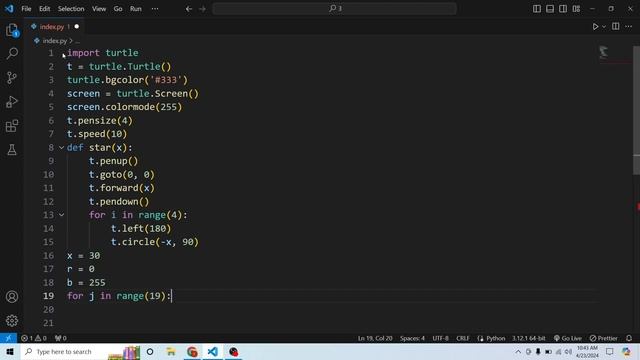 python turtle graphics tutorial vscode.| Amin Coding. смотреть онлайн