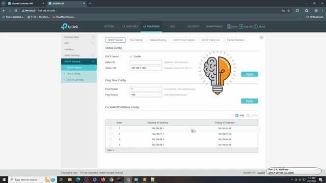 LC75: TP Link Omada Layer 3 Switch DHCP Relay, DHCP Reservation, DHCP Server Configuration