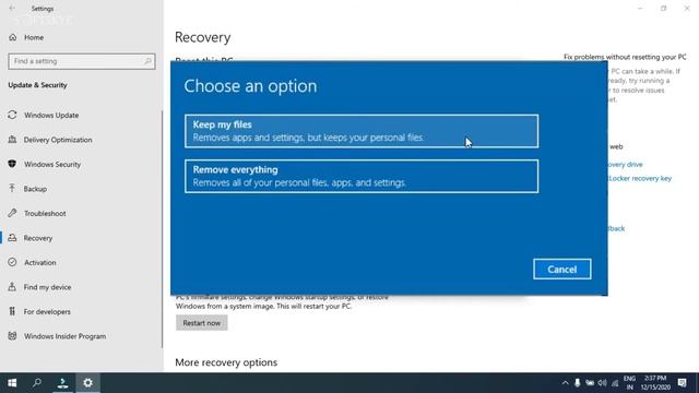 How to Factory Reset Windows 10 | Laptop Factory Reset смотреть онлайн