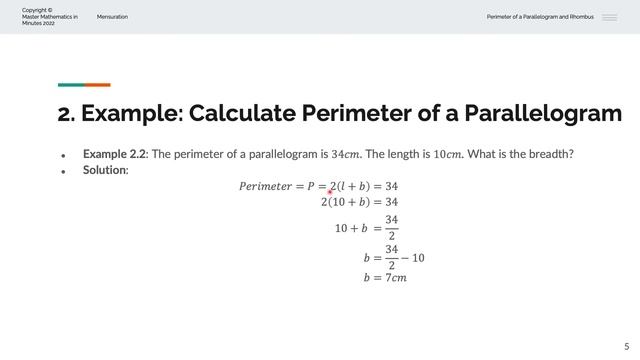 How to calculate the perimeter of a parallelogram and rhombus? смотреть онлайн
