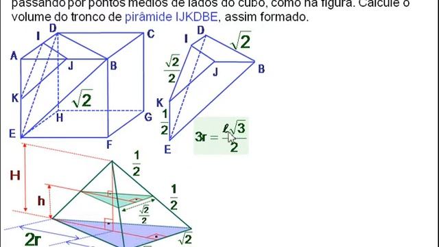 19 Exercício 13 VUNESP Tronco de Pirâmide Volume смотреть онлайн