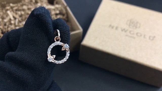 !Подвеска 097294 из красного золота 585 пробы с фианитами смотреть онлайн